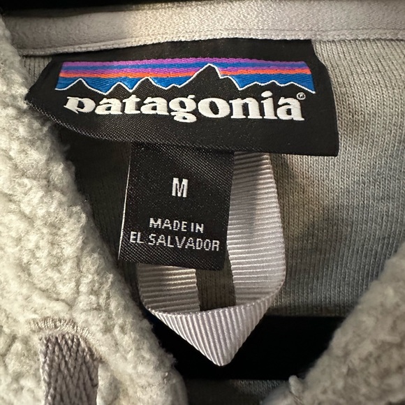 Patagonia Shearling Fleece Hoody, Women’s Medium, Color Salt Grey - Picture 3 of 5